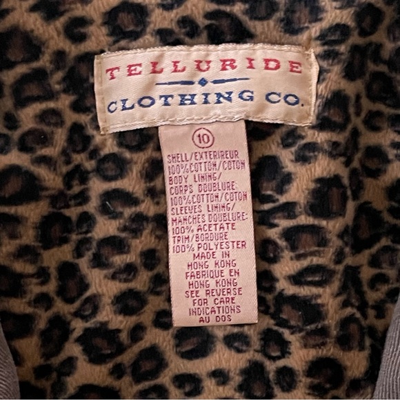 Telluride Women’s Barn Jacket with Leopard Print Collar - Picture 5 of 11